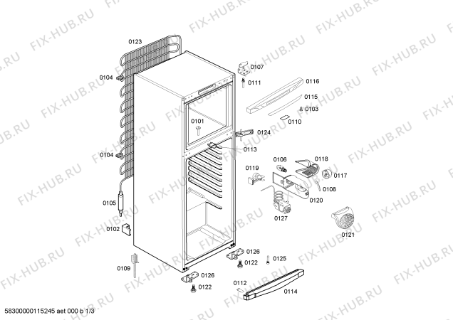 Схема №2 RSV465C26O CONTINENTAL с изображением Компрессор для холодильной камеры Bosch 00143852
