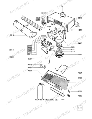 Схема №1 DS 2355 WS с изображением Запчасть для вентиляции Whirlpool 481940478954