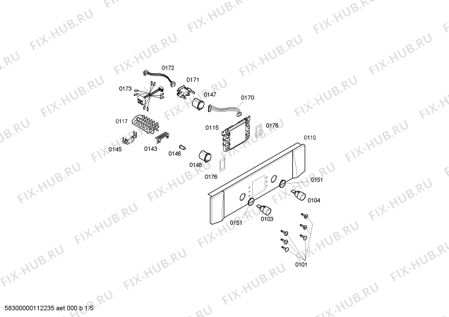 Схема №4 HBN56W850E Horno bosch indep.multf.3d.inox.reloj e2 с изображением Внешняя дверь для электропечи Bosch 00473565