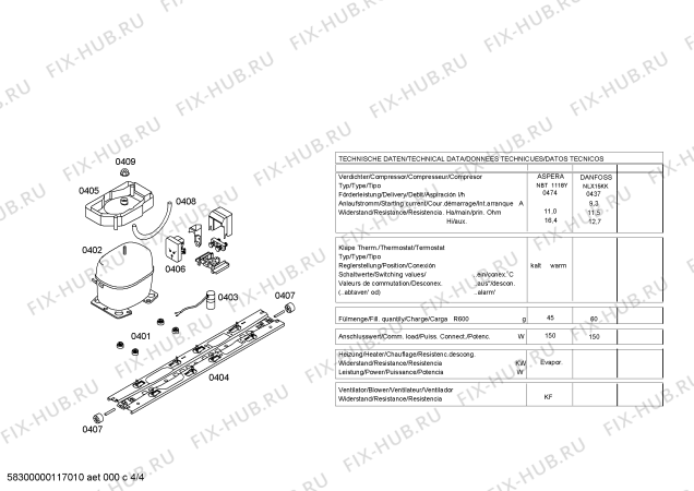 Схема №3 P1KCL4006D с изображением Панель управления для холодильной камеры Bosch 00471577