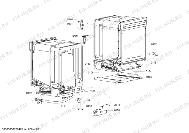 Схема №4 SM55E630CH с изображением Кабель для посудомойки Siemens 00642834