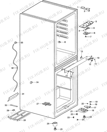 Взрыв-схема стиральной машины Quelle QD7-FC - Схема узла Cabinet + furniture (extra)