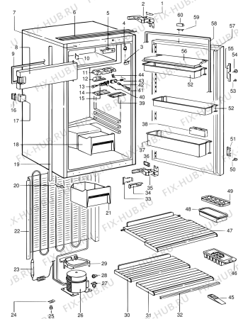 Схема №1 RF24360 (F008727) с изображением Рамка для холодильной камеры Indesit C00132009