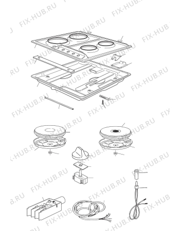 Схема №1 LEHW60 с изображением Поверхность для плиты (духовки) DELONGHI 336D0411DA