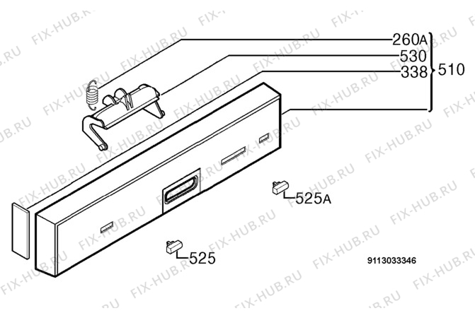 Взрыв-схема посудомоечной машины Aeg Electrolux F43080IM - Схема узла Command panel 037