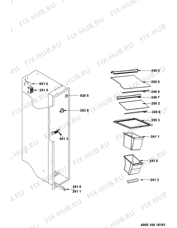 Взрыв-схема холодильника Whirlpool KRSC9060 (F090440) - Схема узла