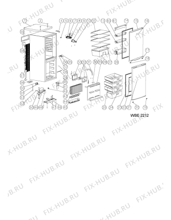 Схема №1 WBE2212NFW (F090346) с изображением Наставление для стиралки Indesit C00346094