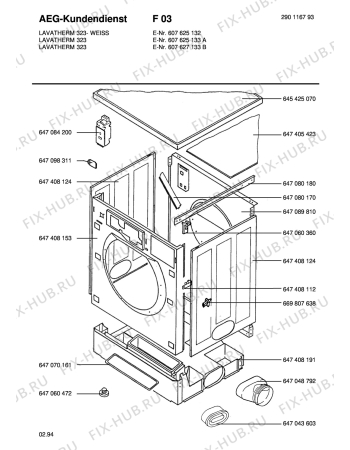 Взрыв-схема стиральной машины Aeg LTH323W  GB - Схема узла Section1