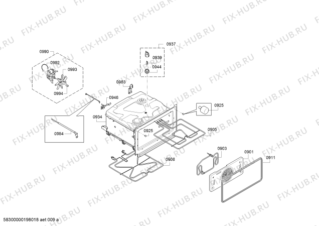 Схема №3 NBA5570S0B с изображением Панель управления для плиты (духовки) Bosch 11024879