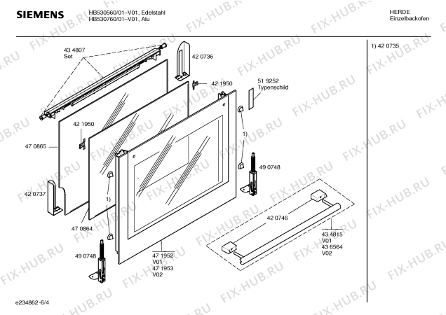 Схема №3 HB530760 с изображением Панель управления для плиты (духовки) Siemens 00437125