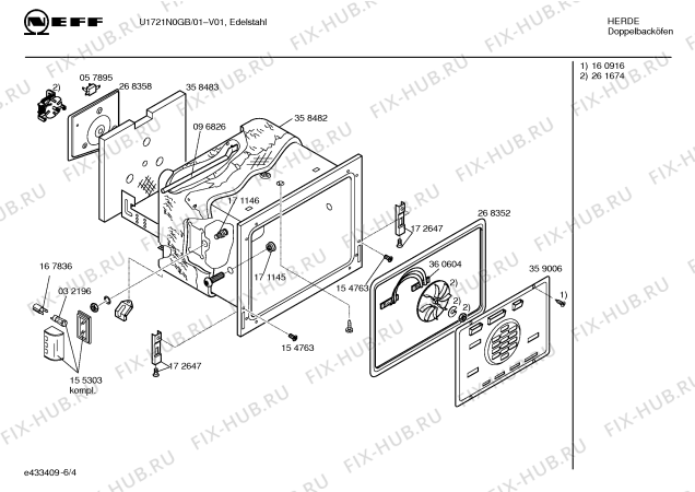 Схема №3 U1721W0GB с изображением Инструкция по эксплуатации для электропечи Bosch 00527629