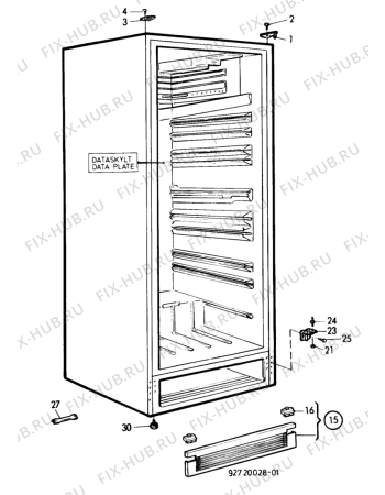 Взрыв-схема холодильника Electrolux ER2500C - Схема узла C10 Cabinet