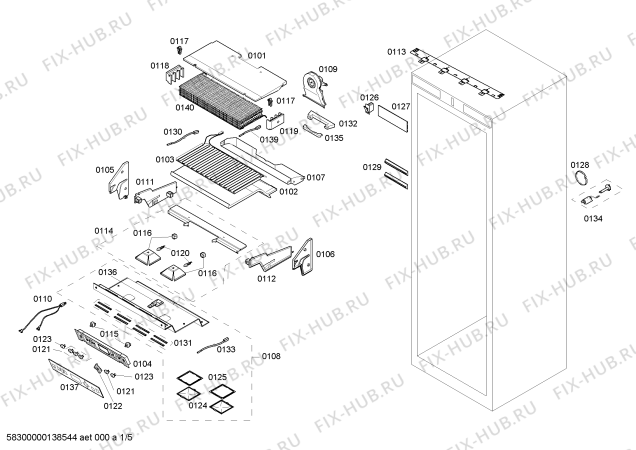 Схема №4 RC472700 с изображением Монтажный набор для холодильной камеры Bosch 00674085