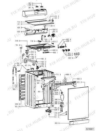 Схема №2 AWL 394/2 с изображением Шланг для стиральной машины Whirlpool 481253028867