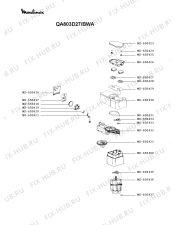 Схема №5 QA803D27/BWA с изображением Электроадаптер для кухонного измельчителя Moulinex MS-650417