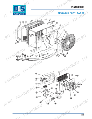 Схема №2 PAC 28 с изображением Обшивка для сплит-системы DELONGHI 732087