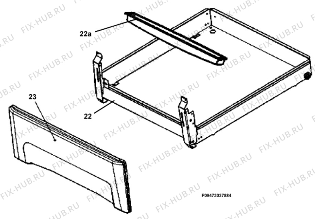 Взрыв-схема плиты (духовки) Electrolux EKK513509X - Схема узла Section 2