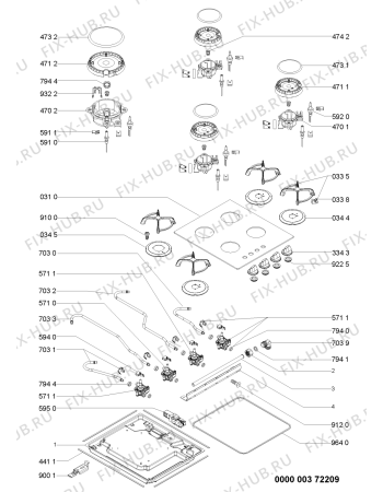 Схема №1 AKS 376/NB с изображением Затычка для электропечи Whirlpool 481010323547