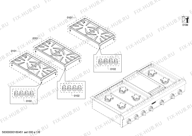 Схема №5 PCG486GD с изображением Декоративная панель для плиты (духовки) Bosch 00677155