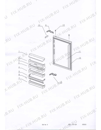 Взрыв-схема холодильника Electrolux IK15910LI - Схема узла Door 003