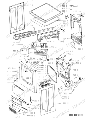 Схема №1 TRKK STUTTGART/1 с изображением Обшивка для сушильной машины Whirlpool 481245213716