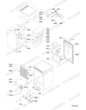 Схема №1 ARC0451 (F091193) с изображением Корпусная деталь для холодильника Indesit C00327992