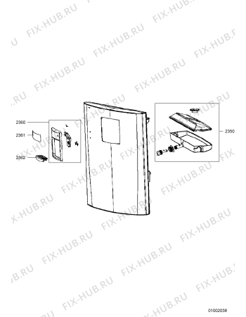 Взрыв-схема холодильника Whirlpool WTMD 560 SF - Схема узла
