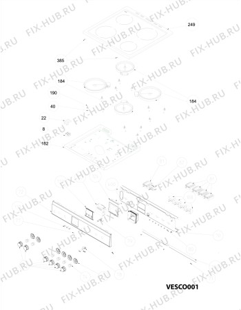 Схема №1 I6V85A4VWSE (F085232) с изображением Опора барабана для стиралки Indesit C00306125