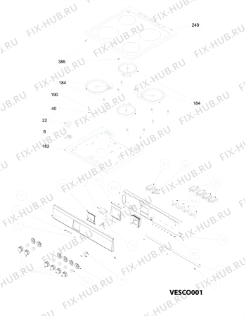 Схема №1 I6V85A4VWSE (F085232) с изображением Подставки для стиральной машины Indesit C00306020