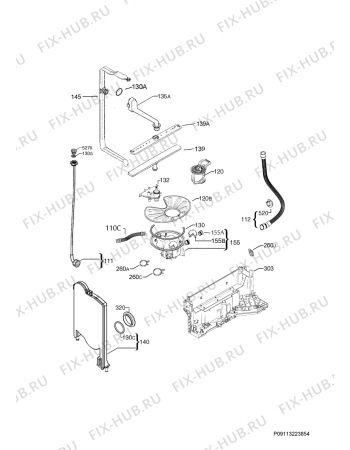 Взрыв-схема посудомоечной машины Electrolux ESF5514LIW - Схема узла Hydraulic System 272