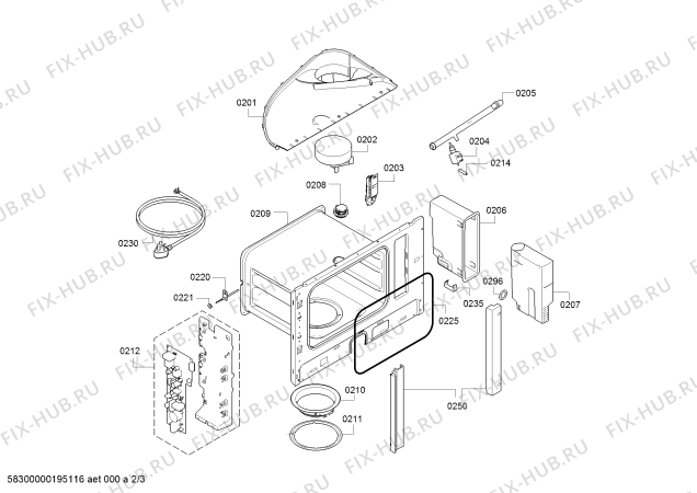 Схема №1 HB25D5L4W с изображением Дверь для электропечи Siemens 00775013