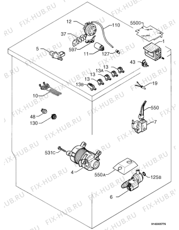 Взрыв-схема стиральной машины Zanussi F1207 - Схема узла Electrical equipment 268