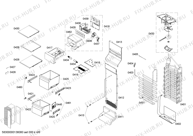 Схема №4 K5935D1 с изображением Вставная полка для холодильника Bosch 00673983