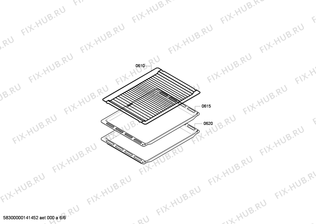 Взрыв-схема плиты (духовки) Bosch HBA77A650 - Схема узла 06
