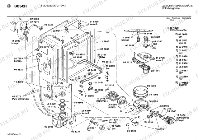 Схема №3 SMU6022DK с изображением Панель для посудомойки Bosch 00270896