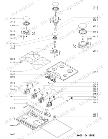 Схема №1 AKM 521/NB/01 с изображением Затычка для плиты (духовки) Whirlpool 481010423019