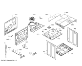 Схема №2 HB08BT24M0 H.BT.PY.L2D.IN.GLASS.ML/.X.E3_COT/ с изображением Передняя часть корпуса для плиты (духовки) Bosch 00799130