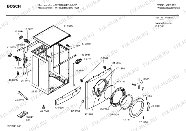 Схема №3 WFR2831CH Maxx comfort WFR2831 с изображением Таблица программ для стиралки Bosch 00587018