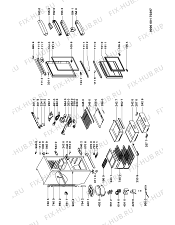 Схема №1 ARC 6620/AL с изображением Элемент корпуса для холодильника Whirlpool 481245228609