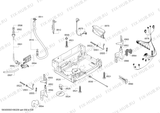 Взрыв-схема посудомоечной машины Junker JS03IN51 - Схема узла 05