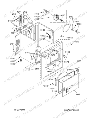 Схема №3 1CWED5100VQ1 с изображением Декоративная панель для сушильной машины Whirlpool 480112100584