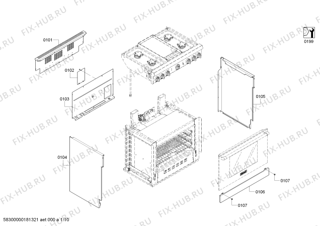 Схема №6 PRD364NLHC Thermador с изображением Коллектор для духового шкафа Bosch 00714636