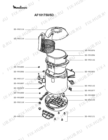Схема №1 AF101750/5D с изображением Крышечка для электротостера Moulinex SS-992114
