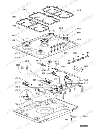 Схема №1 AKF572IX (F091778) с изображением Инструкция по эксплуатации для плиты (духовки) Indesit C00354388