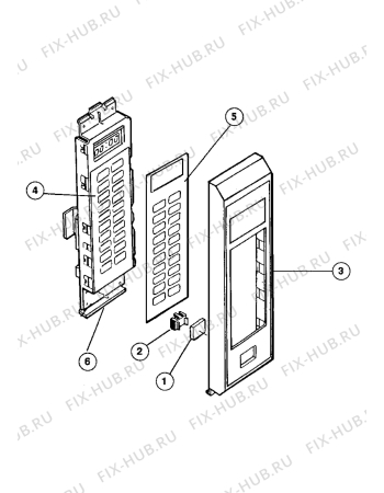 Взрыв-схема микроволновой печи Electrolux NF4076-2B - Схема узла Command panel 037