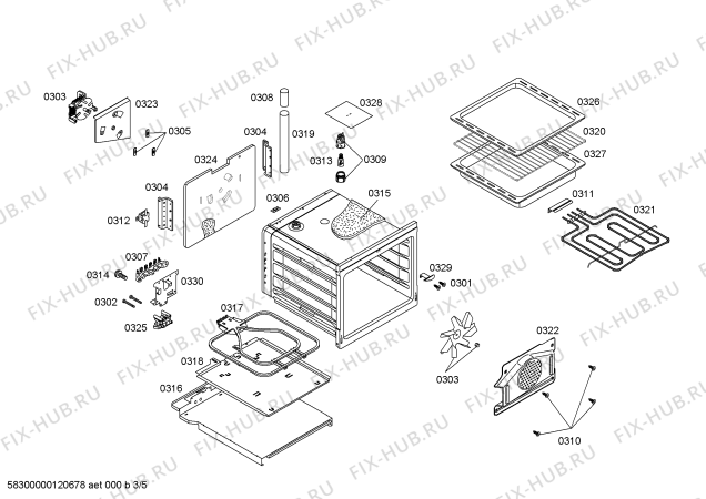 Схема №3 HSS873KEU с изображением Ручка управления духовкой для электропечи Bosch 00607196