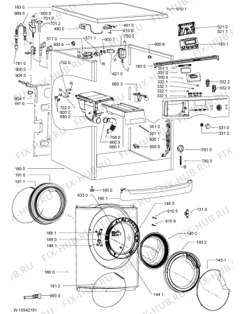 Схема №1 WAE 8848 с изображением Модуль (плата) для стиральной машины Whirlpool 481010461502