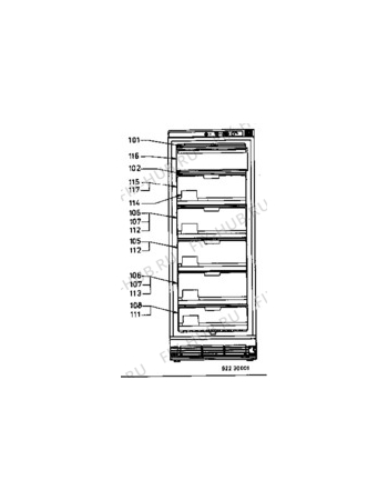 Взрыв-схема холодильника Electrolux TF988 - Схема узла C10 Interior