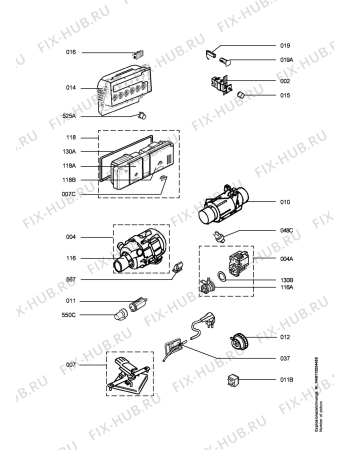 Взрыв-схема посудомоечной машины Privileg 746381_10759 - Схема узла Electrical equipment 268