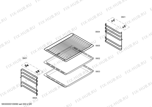 Взрыв-схема плиты (духовки) Bosch HEN230053 - Схема узла 06